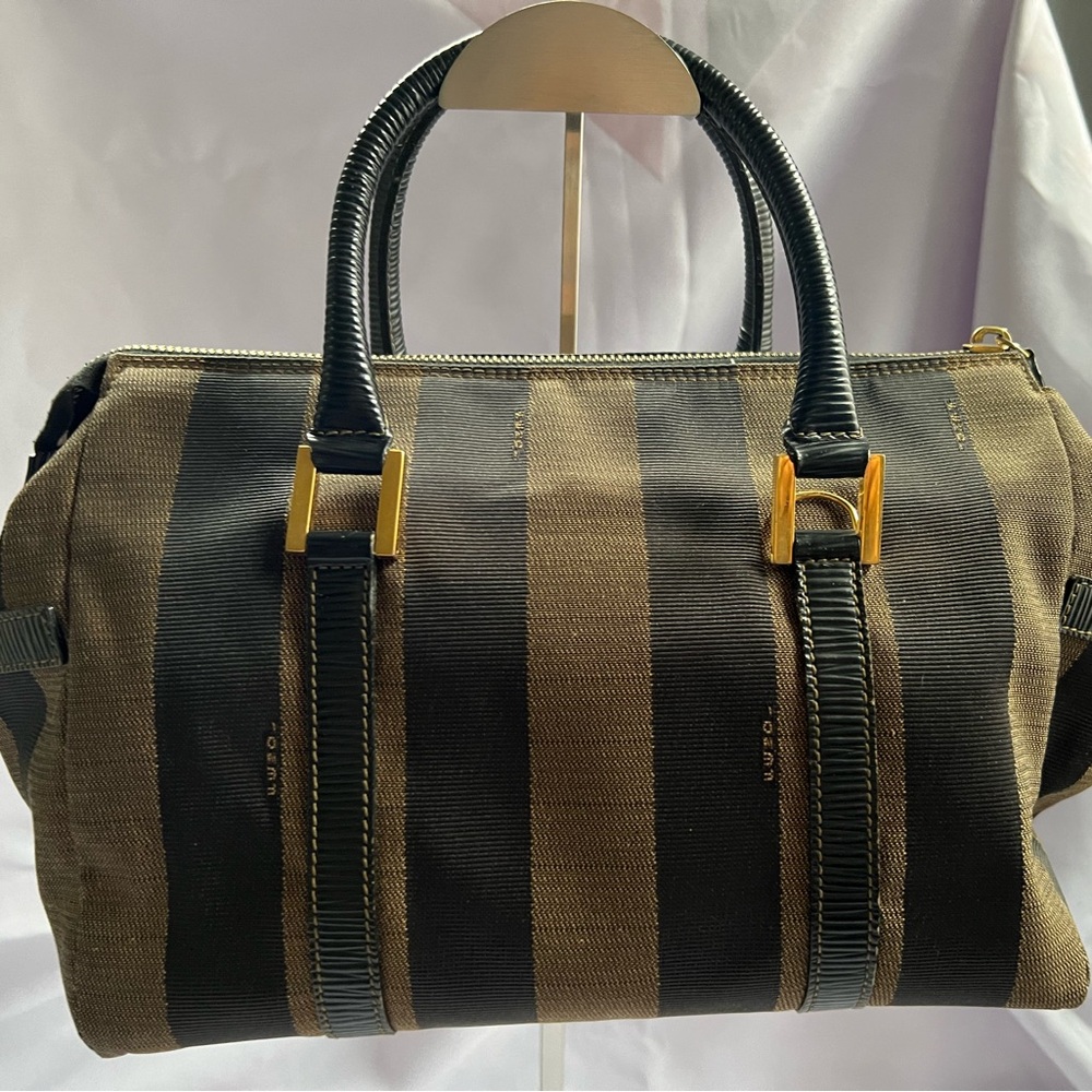 Vintage Fendi Pequin Boston bag